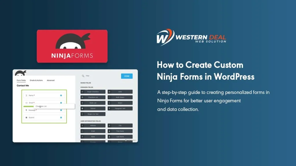 How to Create Custom Ninja Forms in Wordpress | WesternDeal Web Solution | Enterprise WordPress Development |