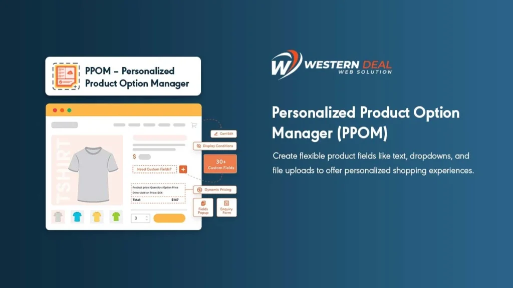 Personalized Product Option Manager (PPOM) | WesternDeal Web Solution | Enterprise WordPress Development |
